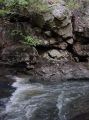 Cliffs at Bolin Creek below train trestle